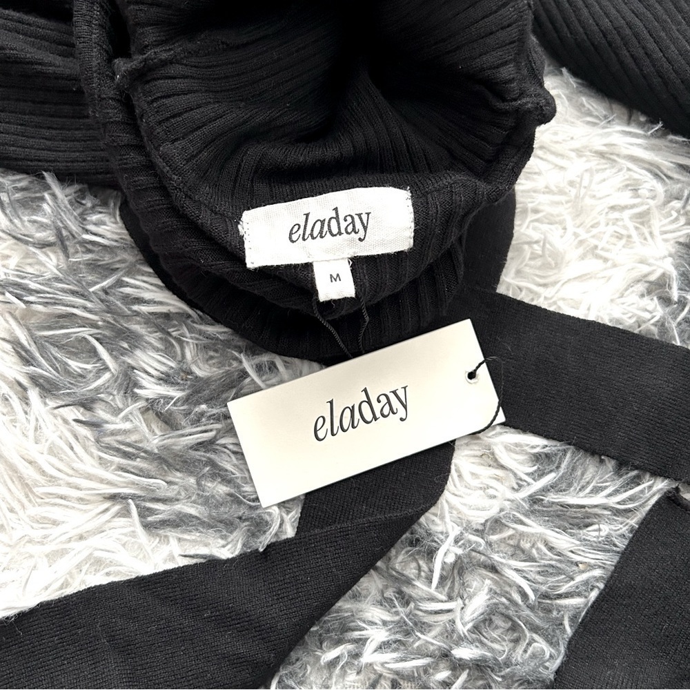 NWT Eladay Crop Wrap Sweater - Picture 5 of 6
